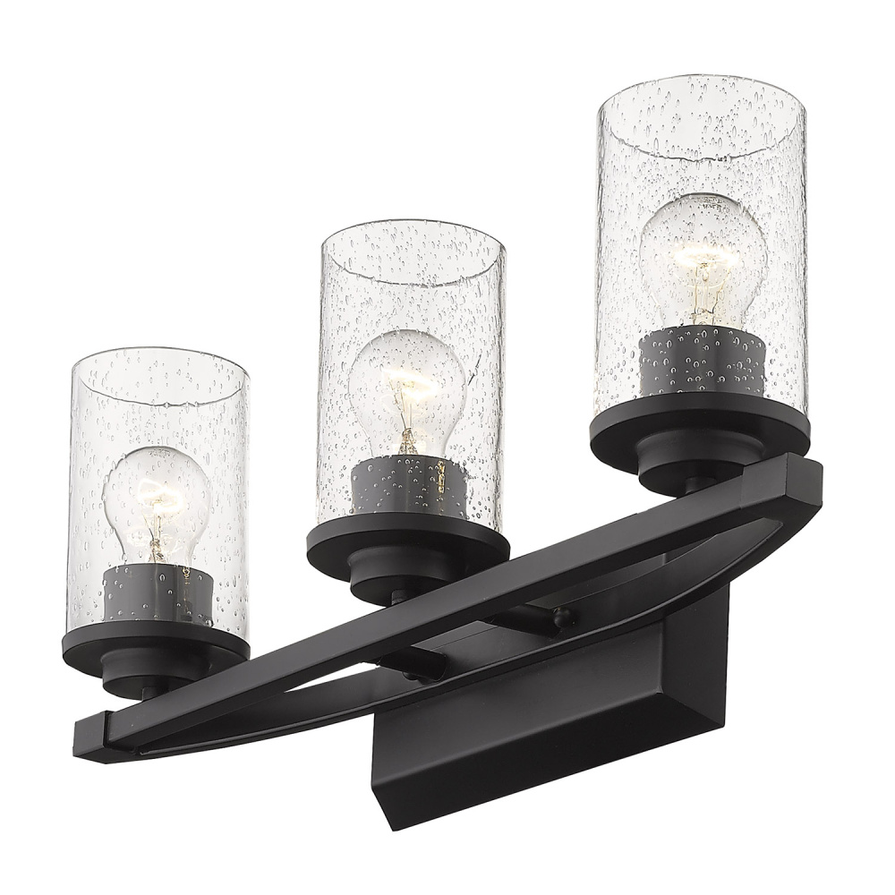 Golden Lighting Mercer 3-light Vanity in Matte Black